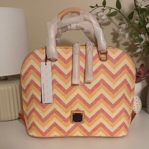 Dooney & Bourke Zip Top Chevron Satchel